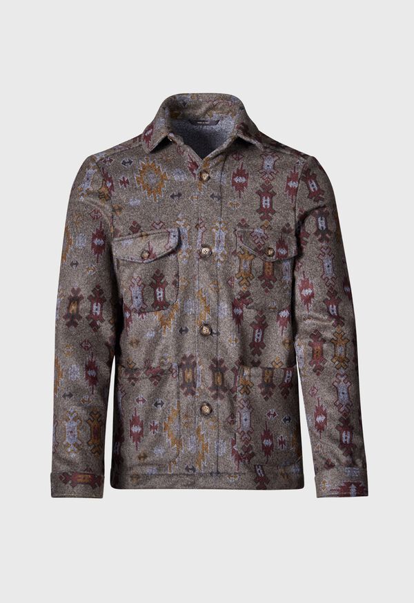 Paul Stuart Printed Plaid Shirt Jacket, image 1