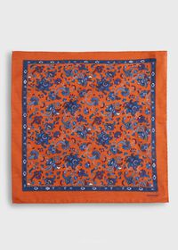 Paul Stuart Linen & Cotton Tapestry Print Pocket Square, thumbnail 2