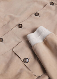 Paul Stuart Suede Button Front Blouson Jacket, thumbnail 3
