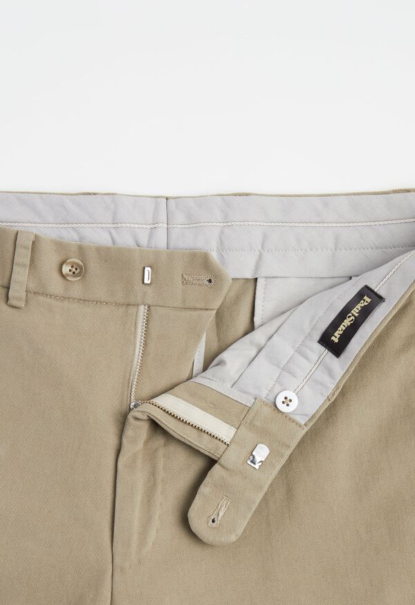 Paul Stuart Stone Brushed Cotton Twill Pant, image 2