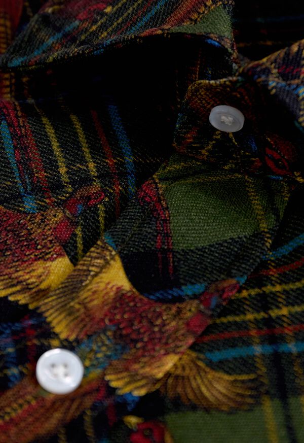Paul Stuart Wool & Silk Printed Sport Shirt, image 2