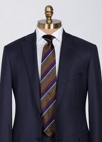 Paul Stuart Woven Silk Multicolor Stripe Tie, thumbnail 2