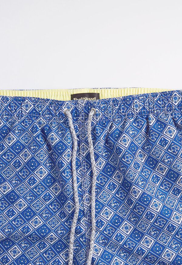 Paul Stuart Geometric Print Swim Trunk, image 2