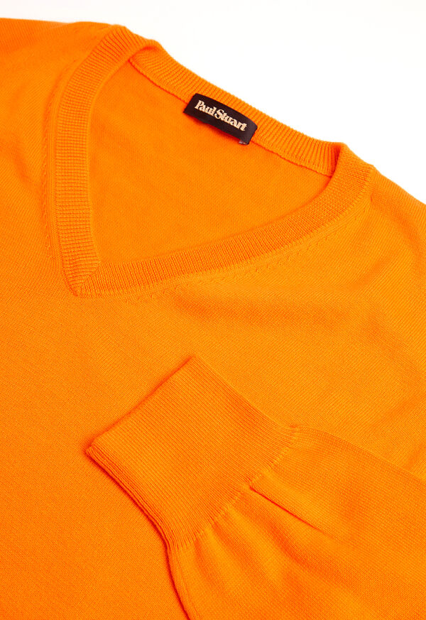 Paul Stuart Pima Cotton V-Neck Sweater, image 2