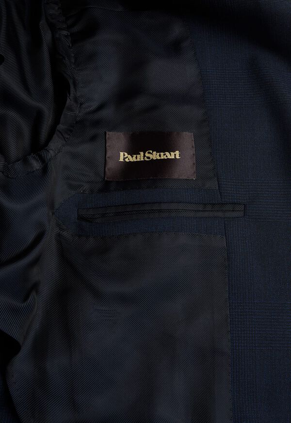 Paul Stuart Navy Plaid Wool Soft Shoulder Suit, image 4