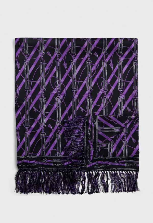 Paul Stuart Printed Silk Tubular Scarf, image 1