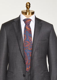 Paul Stuart Bold Color Printed Paisley Tie, thumbnail 2