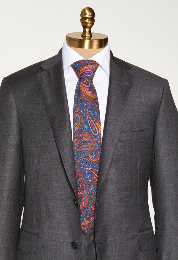 Paul Stuart Bold Color Printed Paisley Tie, image 2