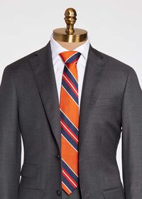 Paul Stuart Stripe Silk Skinny Tie, thumbnail 2