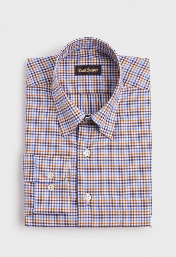 Paul Stuart Cotton Multi Color Check Sport Shirt, image 1