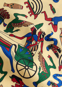Paul Stuart Egyptian Print Silk Scarf, thumbnail 3