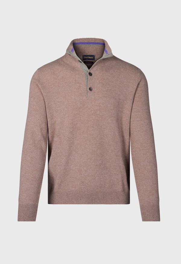Paul Stuart Cashmere Button Mock Sweater, image 1