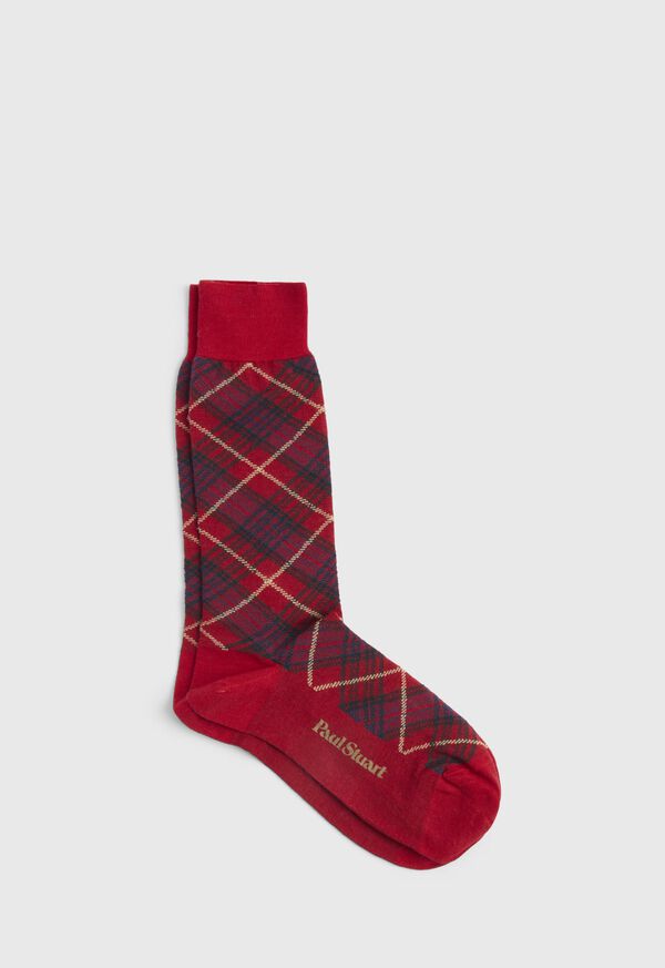 Paul Stuart Tartan Holiday Sock, image 1
