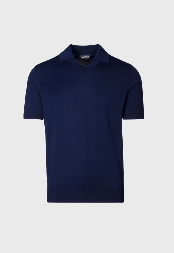 Paul Stuart Organic Cotton Open Collar Polo, image 1