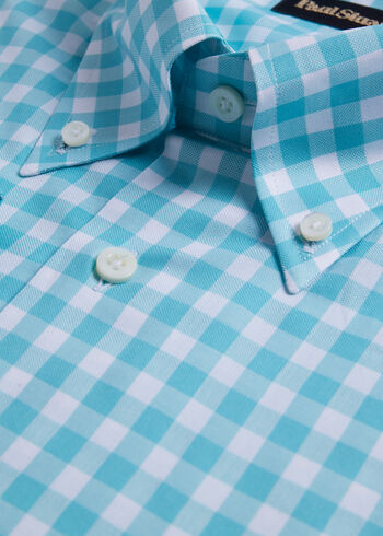Paul Stuart Cotton Gingham Sport Shirt