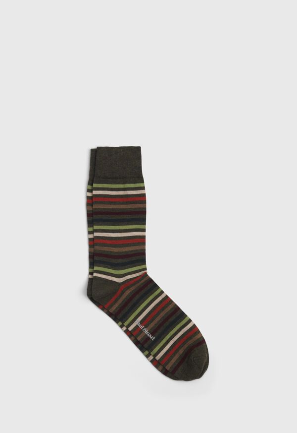 Paul Stuart Multi Color Stripe Sock, image 1