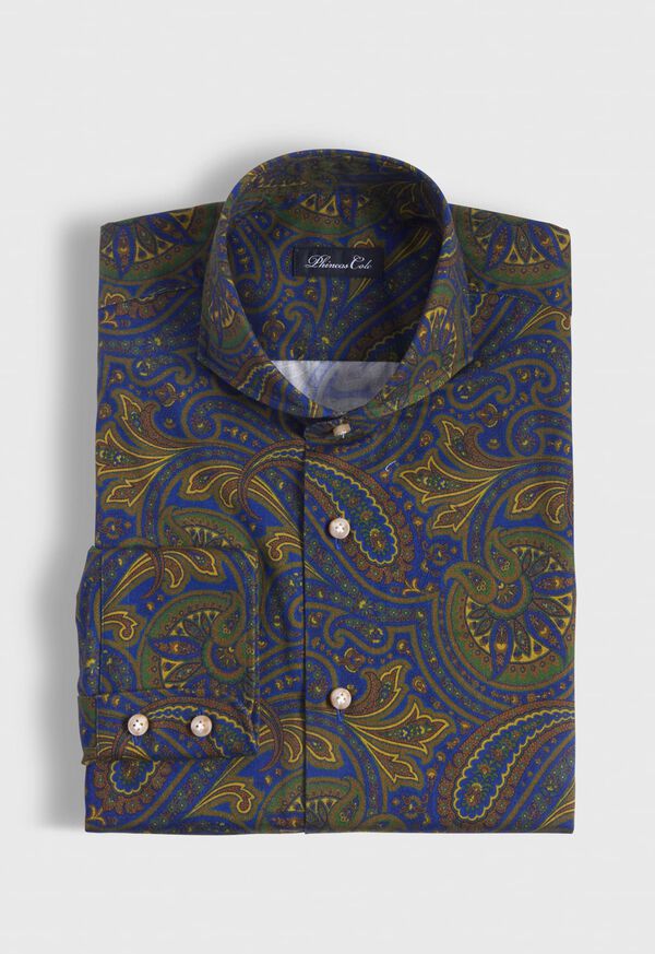 Paul Stuart Cotton Printed Paisley Sport Shirt, image 1