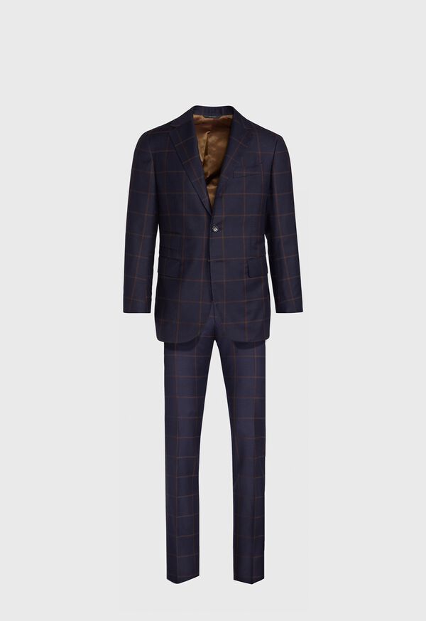 Paul Stuart Navy Windowpane Suit, image 1