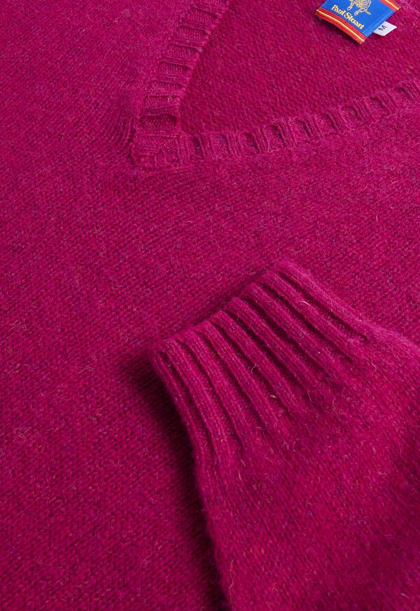 Paul Stuart Shetland Wool V-Neck Sweater, image 3