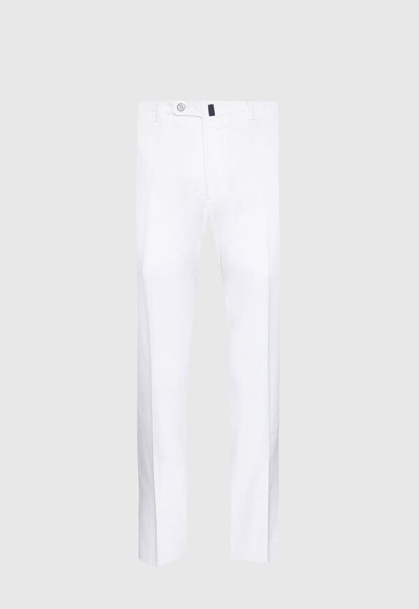Paul Stuart White Linen Blend Trouser