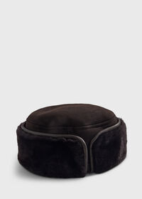 Paul Stuart Round Shearling Hat with Snaps, thumbnail 1