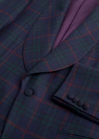Paul Stuart Cashmere Plaid Shawl Collar Dinner Jacket, thumbnail 2