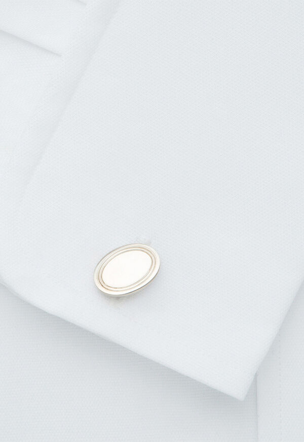 Paul Stuart Sterling Silver Double Oval Cuff Links, image 2