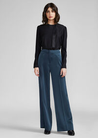 Paul Stuart Silk Stretch Flare Pants, thumbnail 2