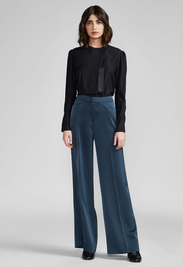 Paul Stuart Silk Stretch Flare Pants, image 2