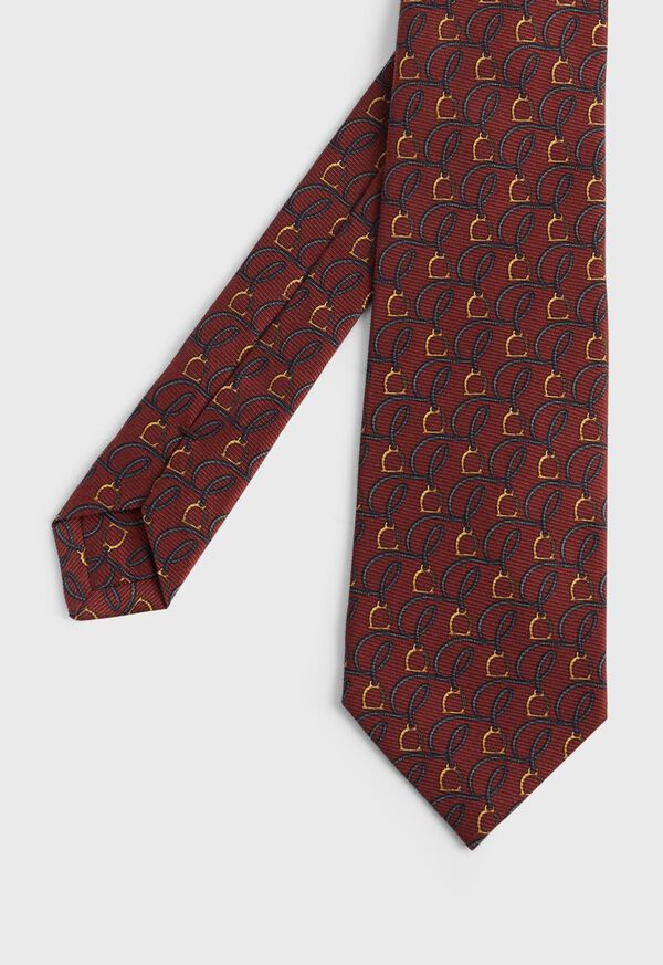 Paul Stuart Printed Silk Belts and Bits Tie, image 1