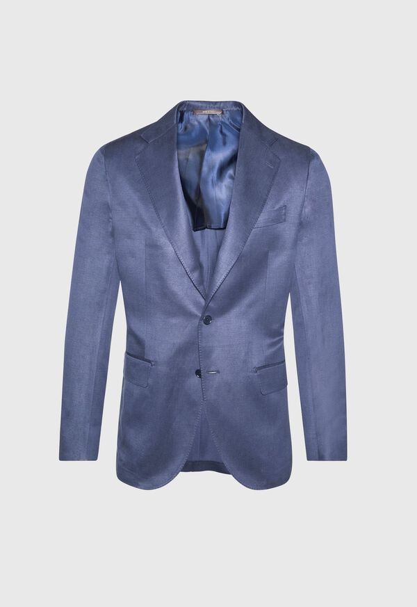 Paul Stuart Navy solid Silk Blend Suit, image 3