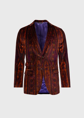 Paul Stuart Printed Cotton Velvet Jacket