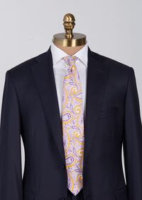 Paul Stuart Silk & Linen Paisley Tie, thumbnail 6