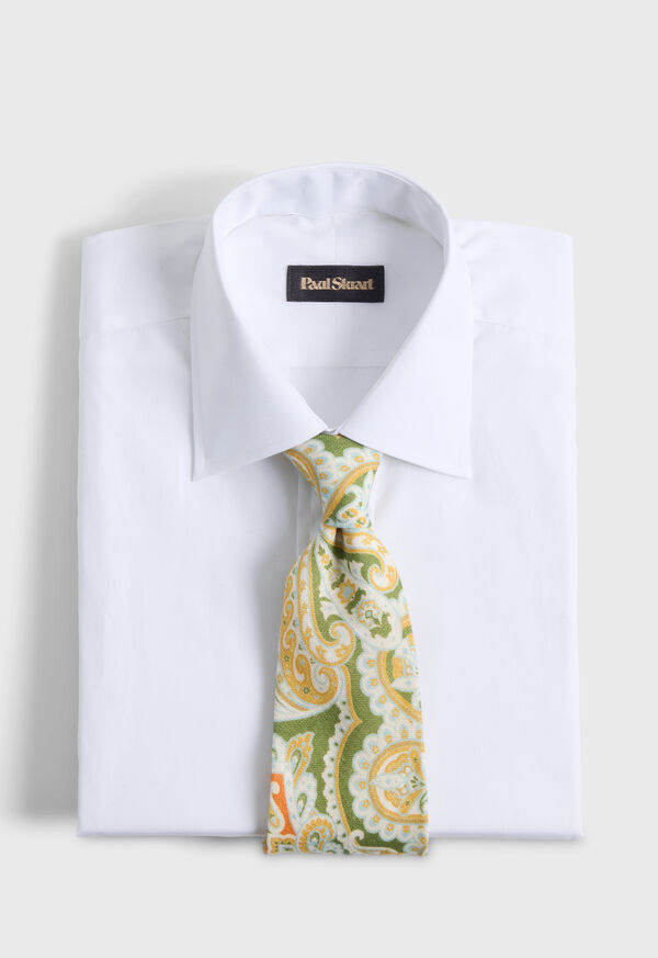 Paul Stuart Printed Linen Paisley Tie, image 2