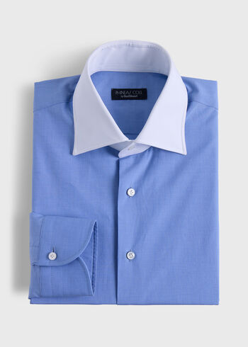 Paul Stuart White Contrast Collar Dress Shirt
