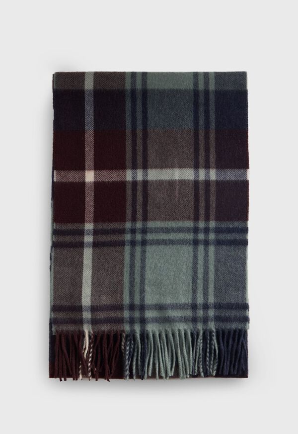 Paul Stuart Woven Cashmere Plaid Scarf, image 2