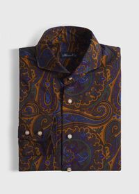 Paul Stuart Paisley Brushed Cotton Sport Shirt, thumbnail 1