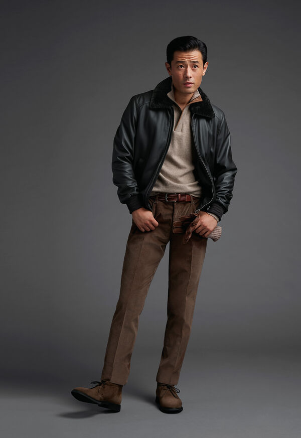Paul Stuart Deerskin Bomber Jacket, image 2
