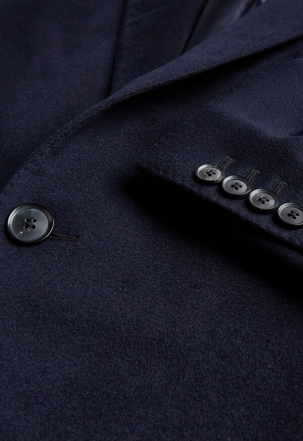 Paul Stuart Navy Cashmere Classic Overcoat, image 2