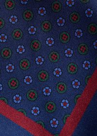 Paul Stuart Micro Medallion Print Pocket Square, thumbnail 3