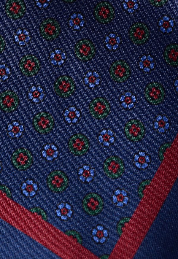 Paul Stuart Micro Medallion Print Pocket Square, image 3