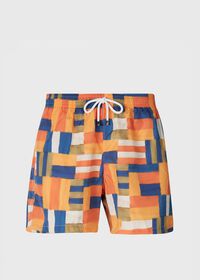 Paul Stuart Abstract Print Swim Trunk, thumbnail 1