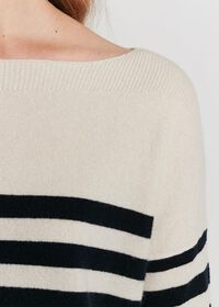 Paul Stuart Striped Boatneck Cashmere Sweater, thumbnail 3