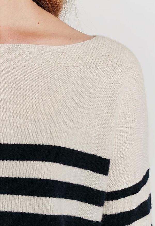 Paul Stuart Striped Boatneck Cashmere Sweater, image 3