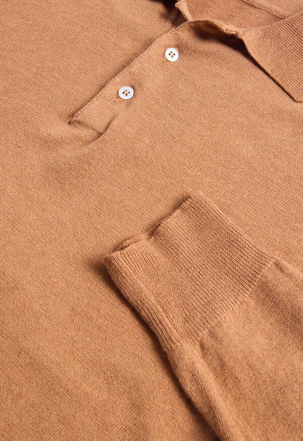Paul Stuart Linen & Cotton Long Sleeve Polo, image 3