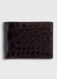 Paul Stuart Glazed Alligator Slim Billfold Wallet, thumbnail 1