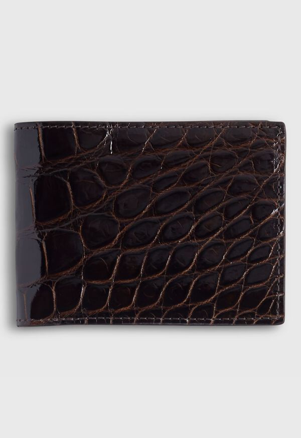 Paul Stuart Glazed Alligator Slim Billfold Wallet, image 1