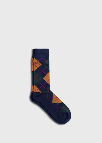 Paul Stuart Cotton Blend Argyle Sock