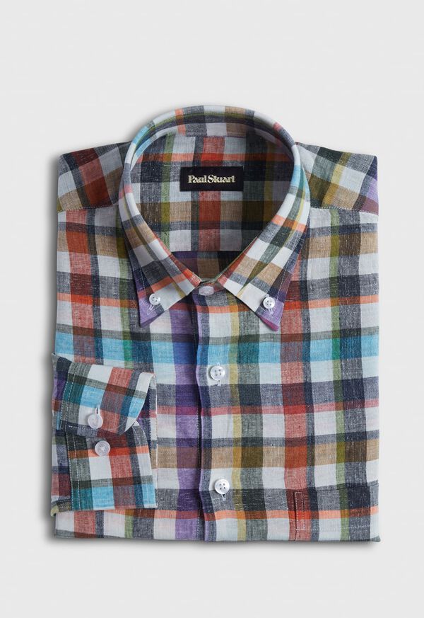 Paul Stuart Linen Check Sport Shirt, image 1
