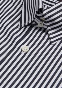 Paul Stuart Black And White Stripe Dress Shirt, thumbnail 2